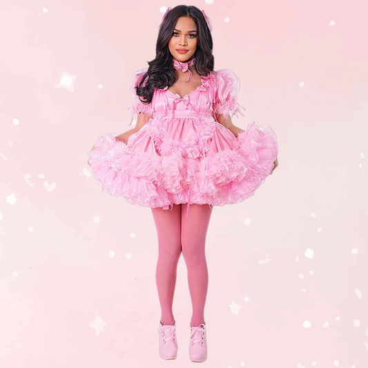 Satin Sissy Ruffle Princess Dress