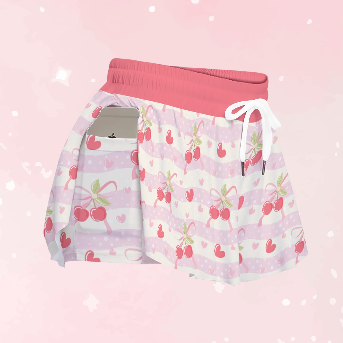 Soft Cherry Sweetheart Play Skort