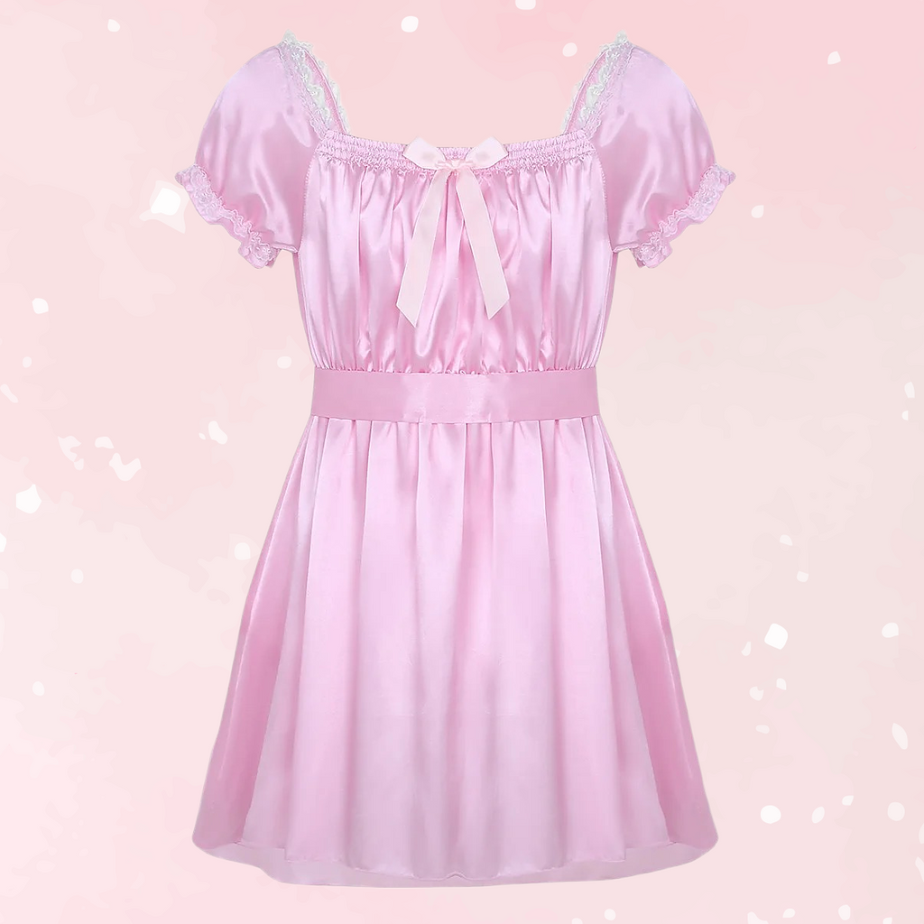 Sissy Men’s Shiny Satin Dress (Colors)