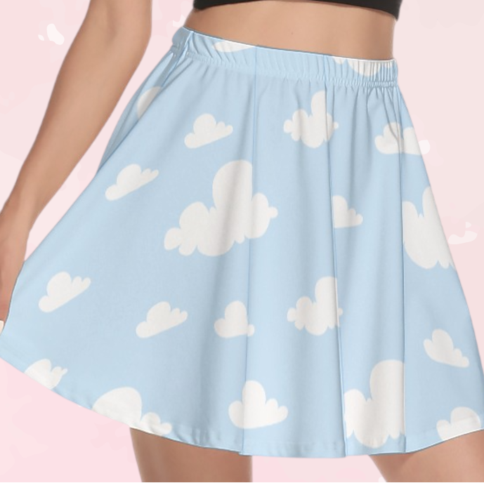 Cloud Dream Blue Play Skirt