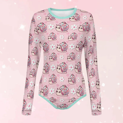 Snail Trails Long Sleeve CuddleSuit - Puppy's Aesthetics