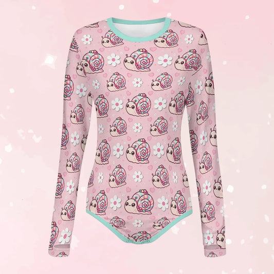 Snail Trails Long Sleeve CuddleSuit - Puppy's Aesthetics
