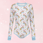 Pixel Rainbow Star Long Sleeve CuddleSuit