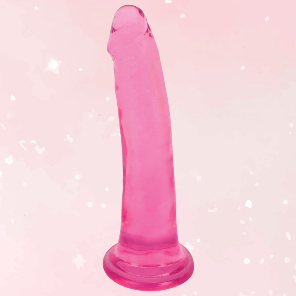 8 Inch Slim Stick Cherry Ice Dildo