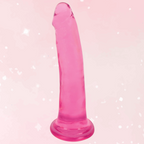 8 Inch Slim Stick Cherry Ice Dildo
