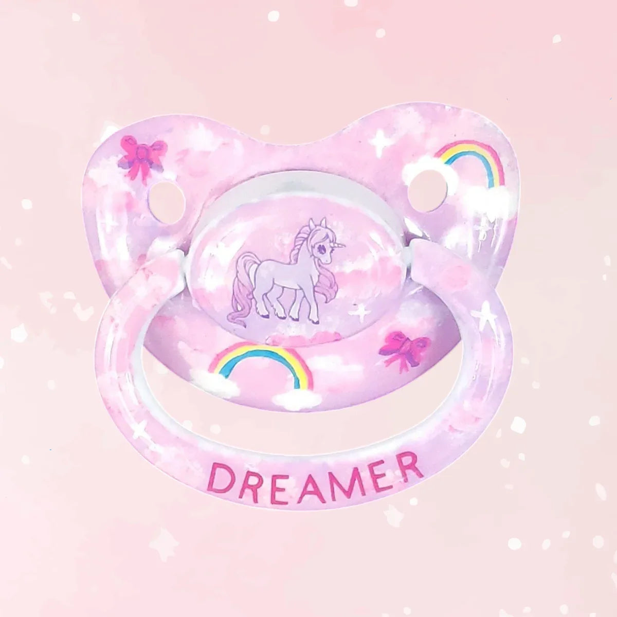 Hand Painted Adult Pacifier - Dreamer - Puppy's Aesthetics