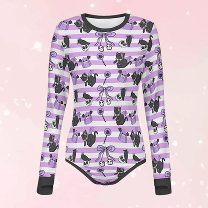 Spooky Kitty Long Sleeve CuddleSuit - Puppy's Aesthetics
