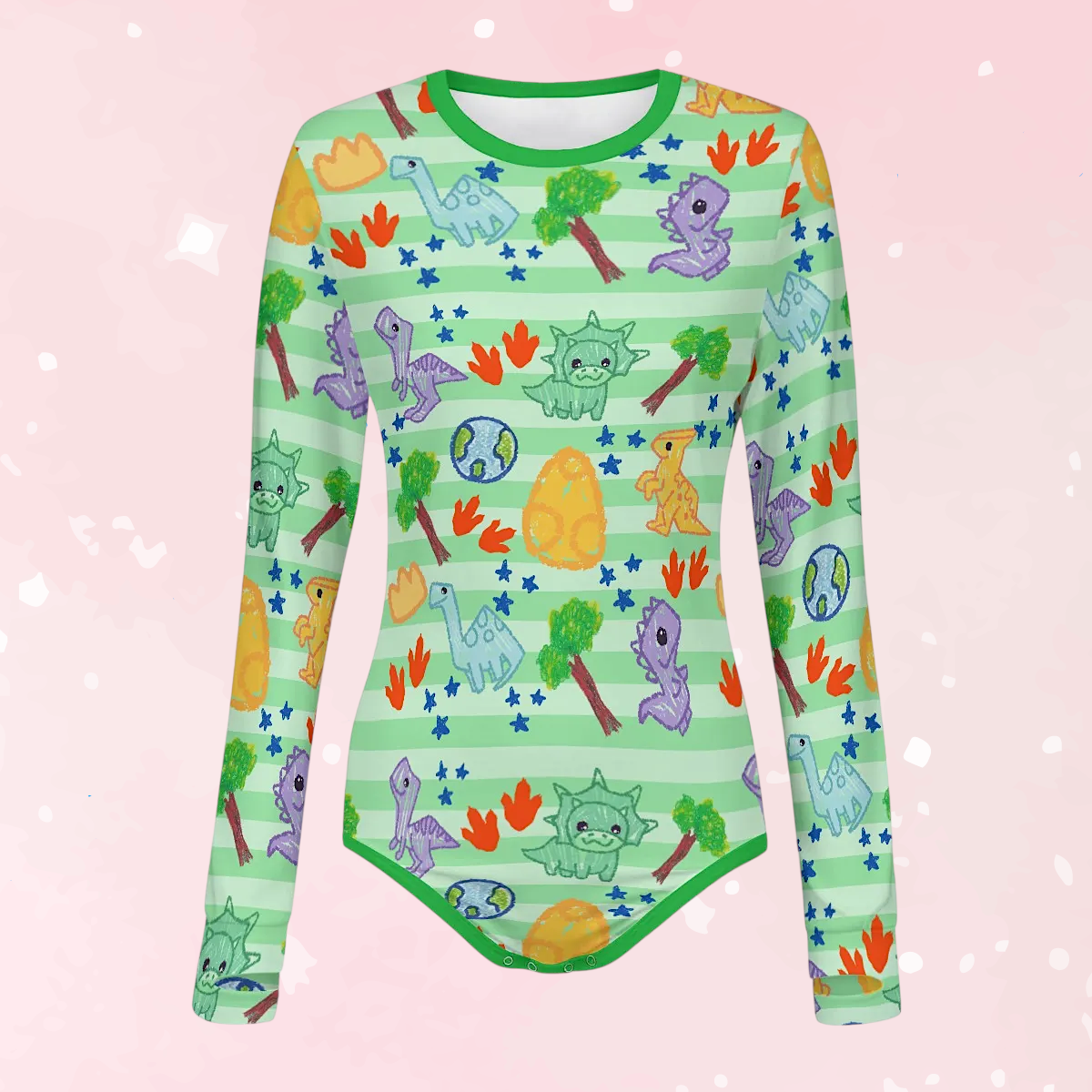 Dino Doodles Long Sleeve CuddleSuit