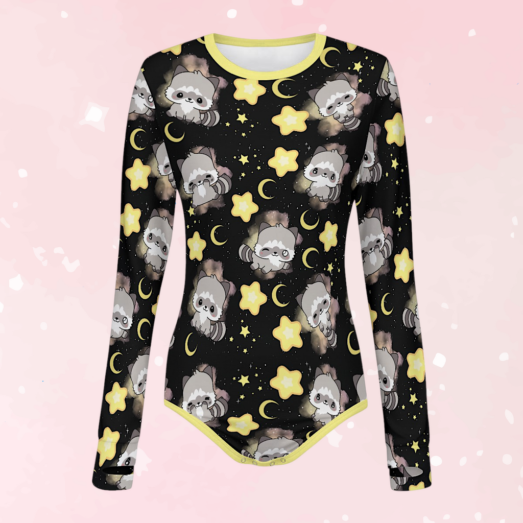 Celestial Raccoon Long Sleeve CuddleSuit