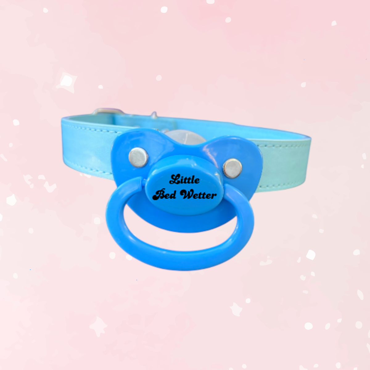 Blue Little Bed Wetter Pacifier Gag