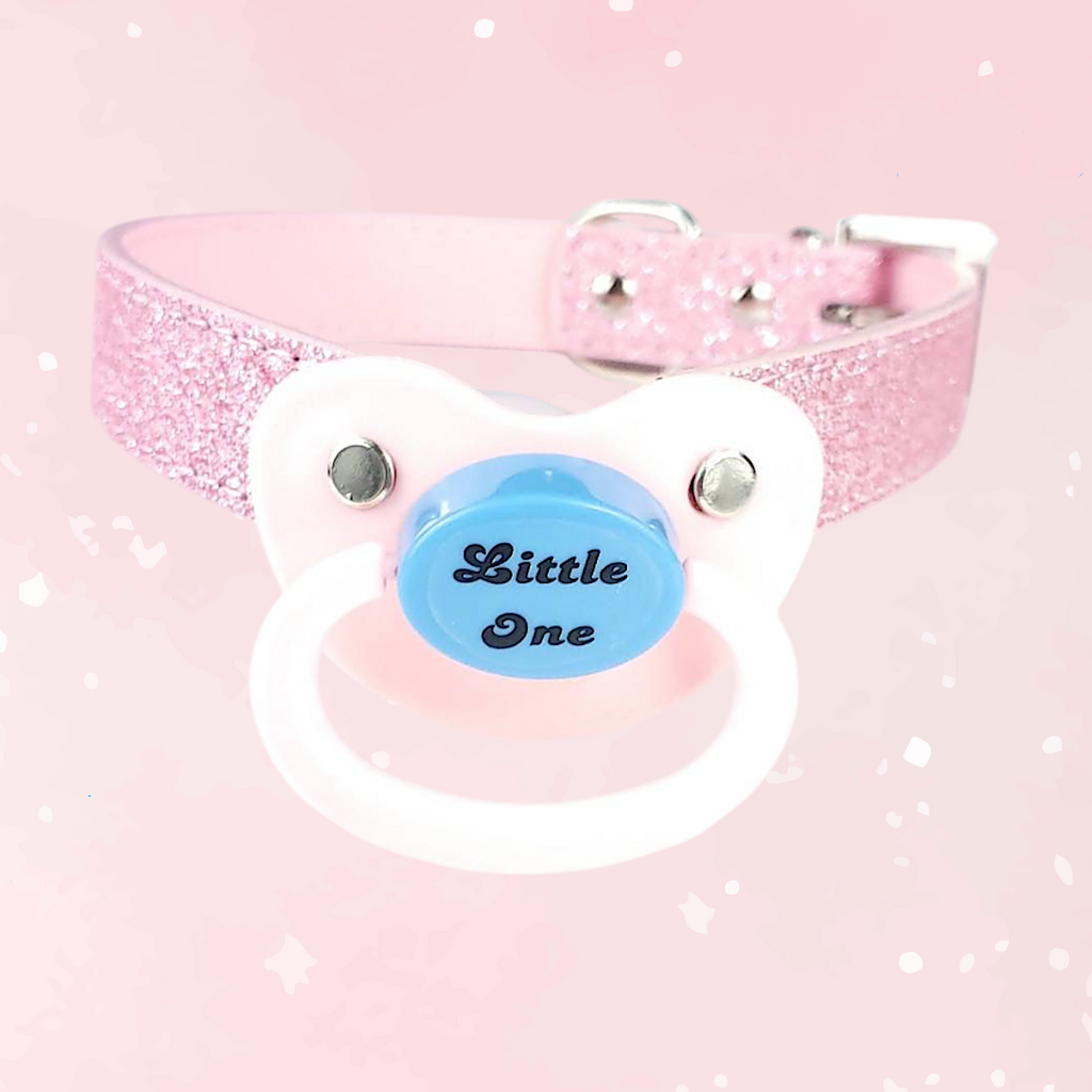 Little One Pink Glitter Pacifier Gag