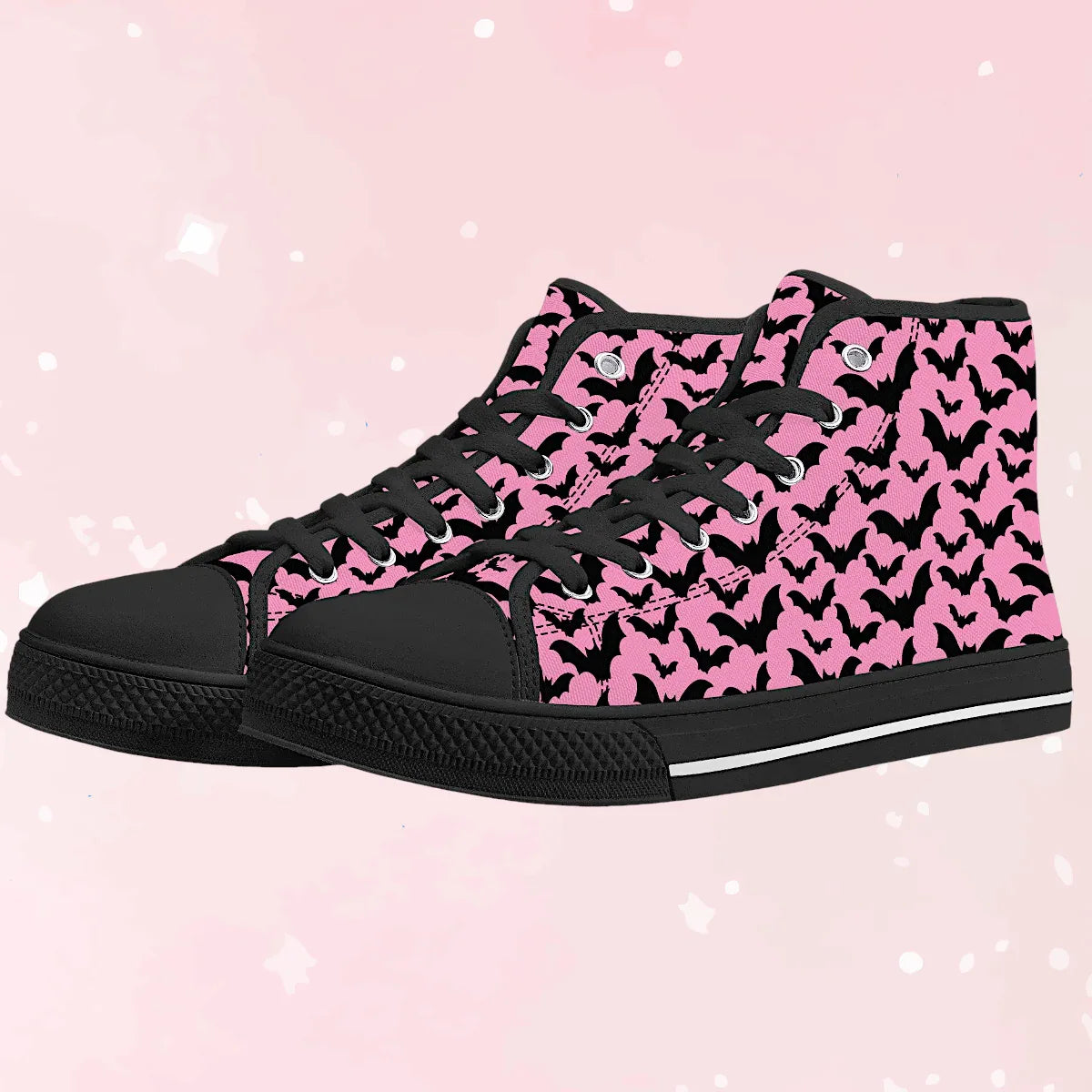 Midnight Flutter Unisex High Top Canvas Shoes - Puppy's Aesthetics