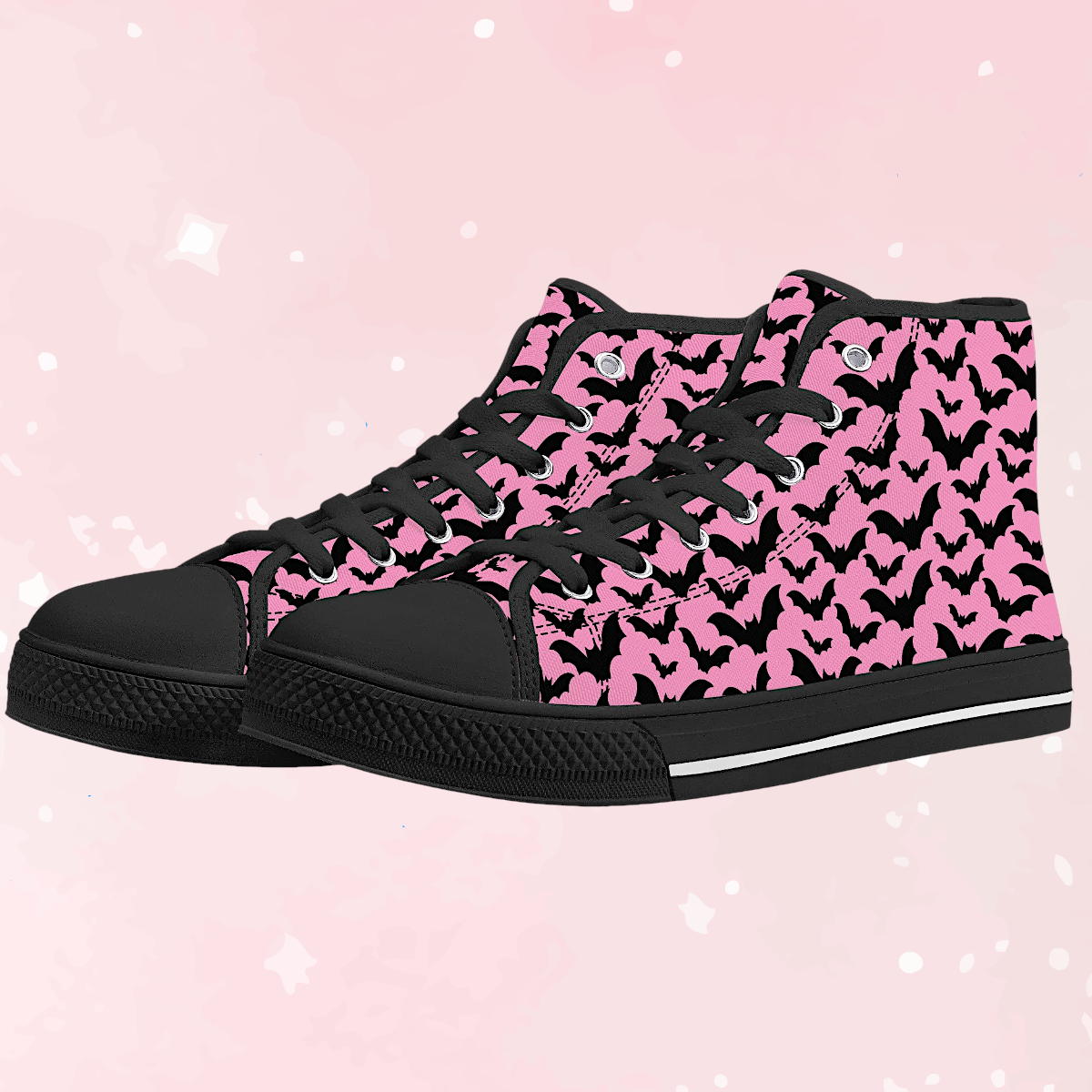 Midnight Flutter Unisex High Top Canvas Shoes
