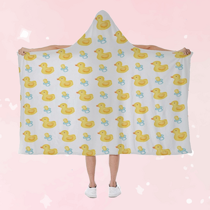 Lil Quacky Hooded Blanket Soft Fleece Lining