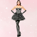 Bone Chic Ruffle Skeleton Costume