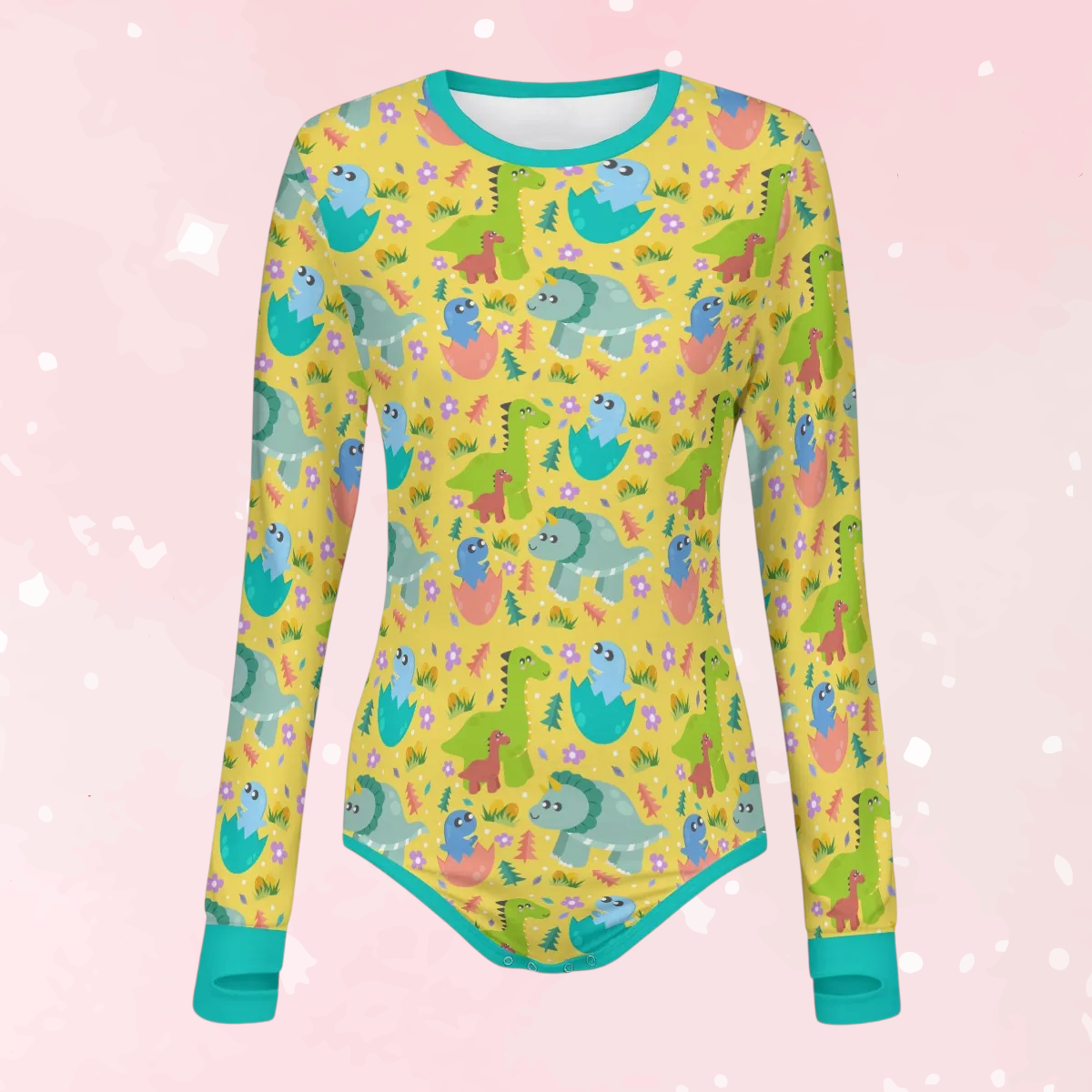 Dino Hatchlings Long Sleeve CuddleSuit