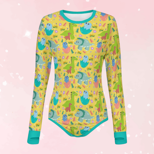 Dino Hatchlings Long Sleeve CuddleSuit