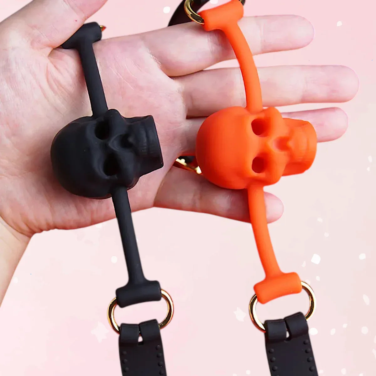Skull Silicone Mouth Gag Harness - Puppy's Aesthetics