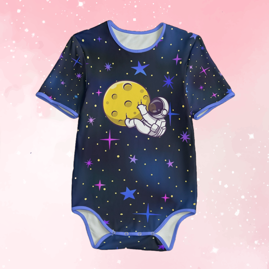 Lil Astronaut & Moon Adult Unisex Onesie