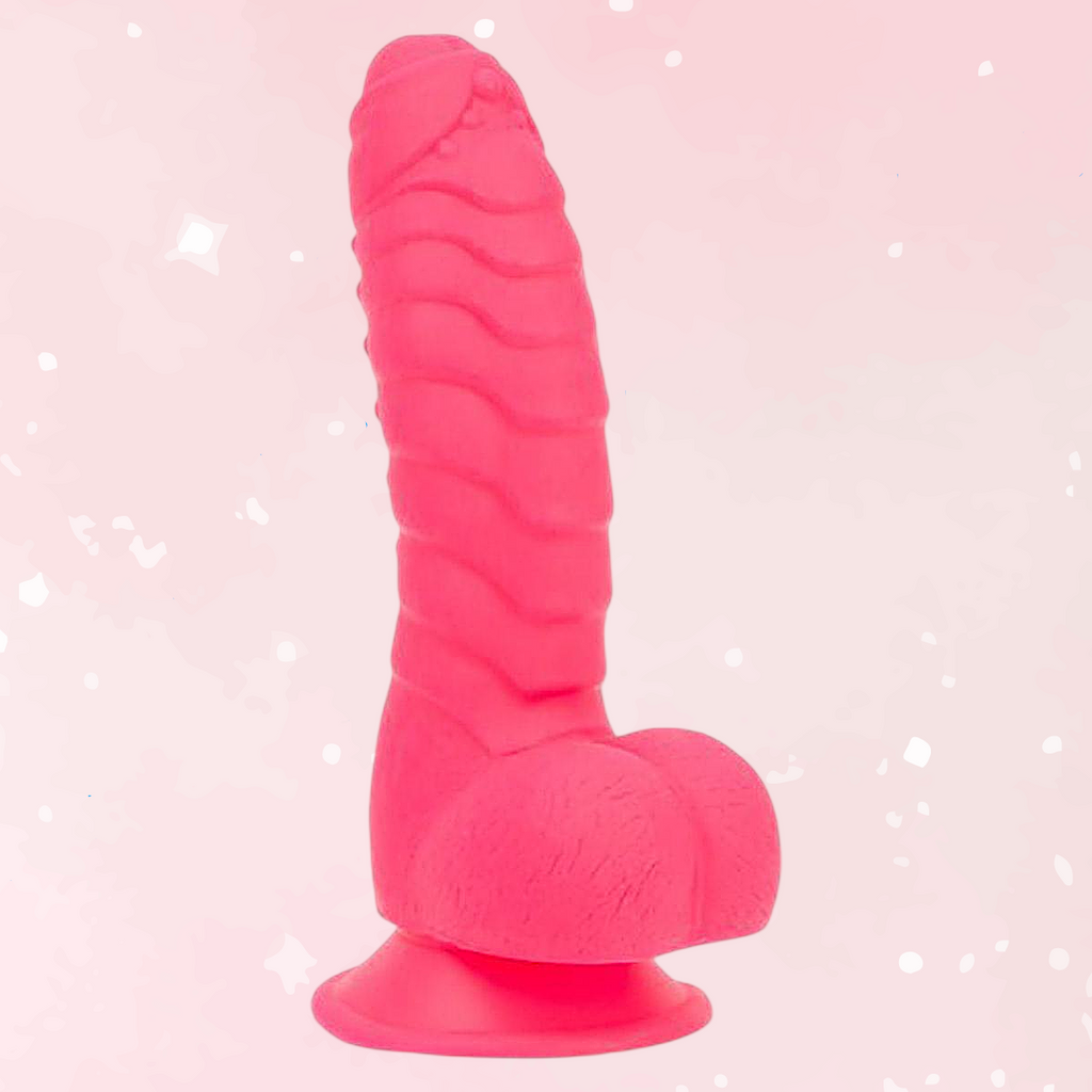 Addiction Toy Ribbed Silicone Dildo - Puppy's Aesthetics