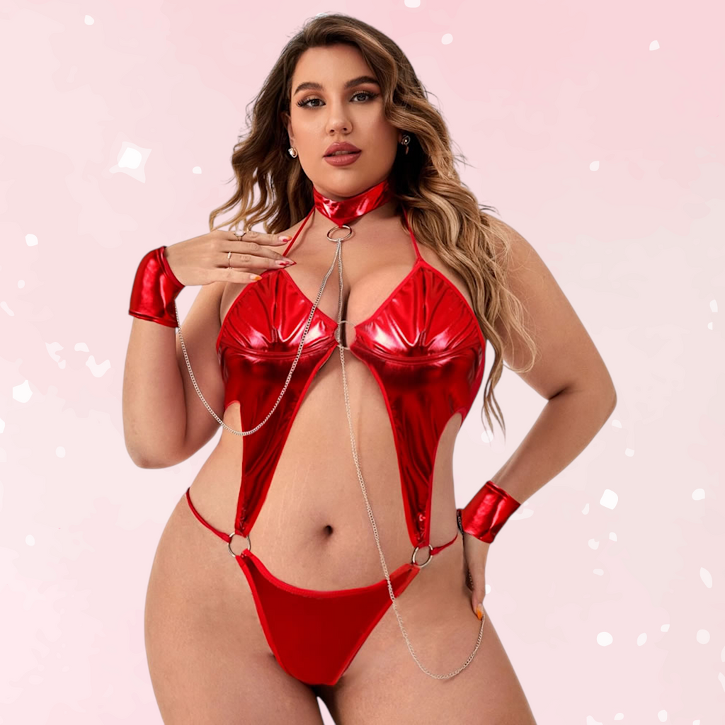 Plus Size Chain Me Up Teddy Set
