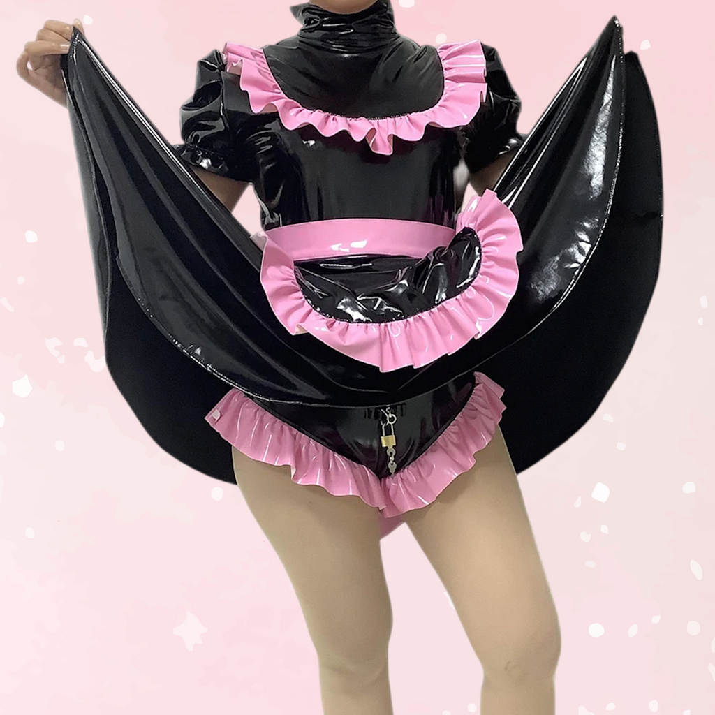 Sissy Lockable PVC Lolita Maid Dress