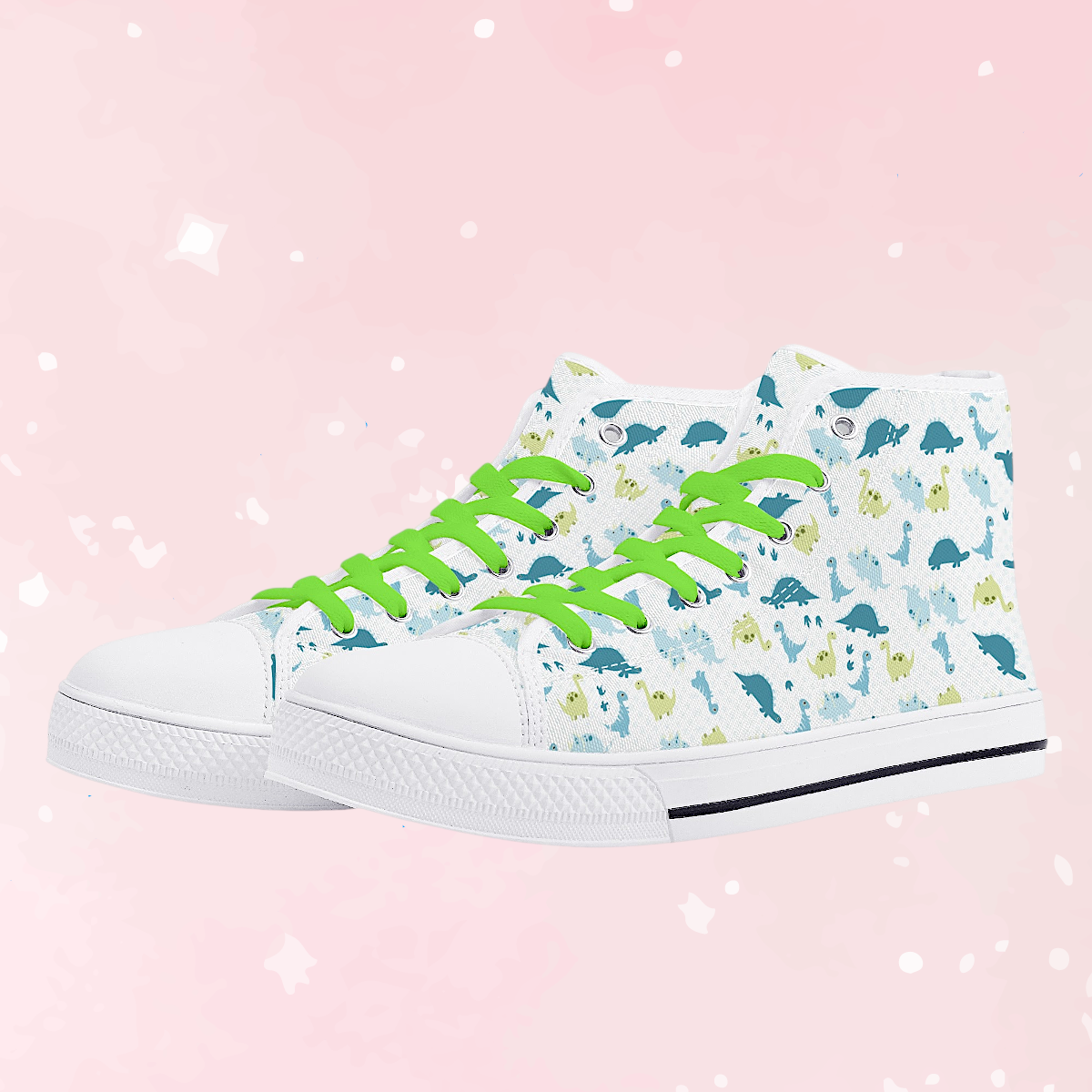 Lil Rawr Dinosaur Canvas High Top Sneakers