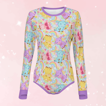Rainbow Moobaby Long Sleeve CuddleSuit