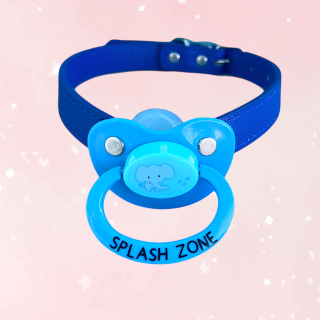 Blue Splash Zone Pacifier Gag