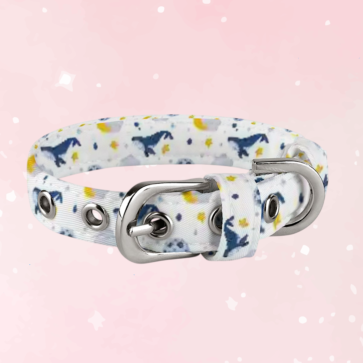 Sleepy Whale Dreams Cloth Pet Collar