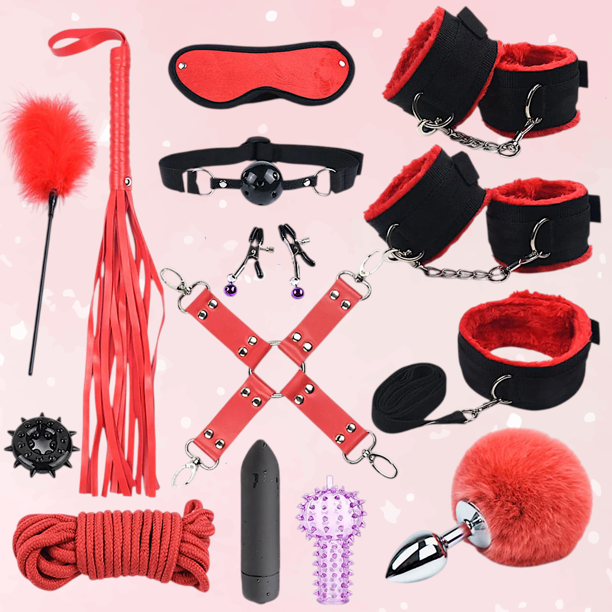 Complete Bondage BDSM Kit (Colors)