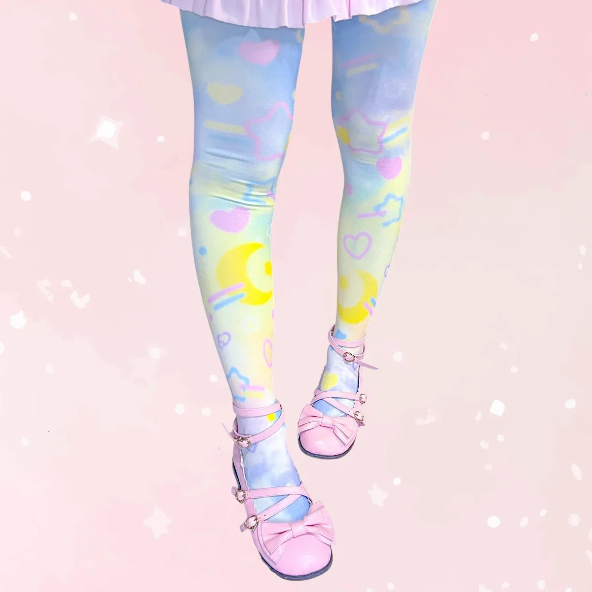 Rainbow Clouds Unisex Tights - Puppy's Aesthetics