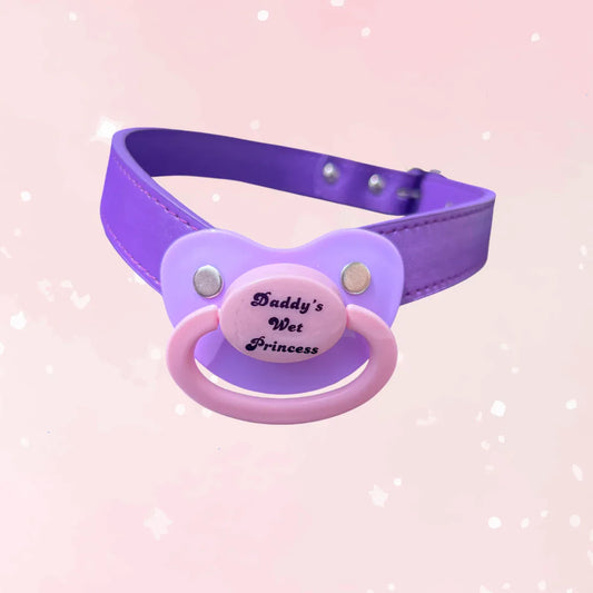 Daddy's Wet Princess Pacifier Gag - Puppy's Aesthetics