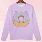 Sweet Kitty Donut Pastel Play Sweater