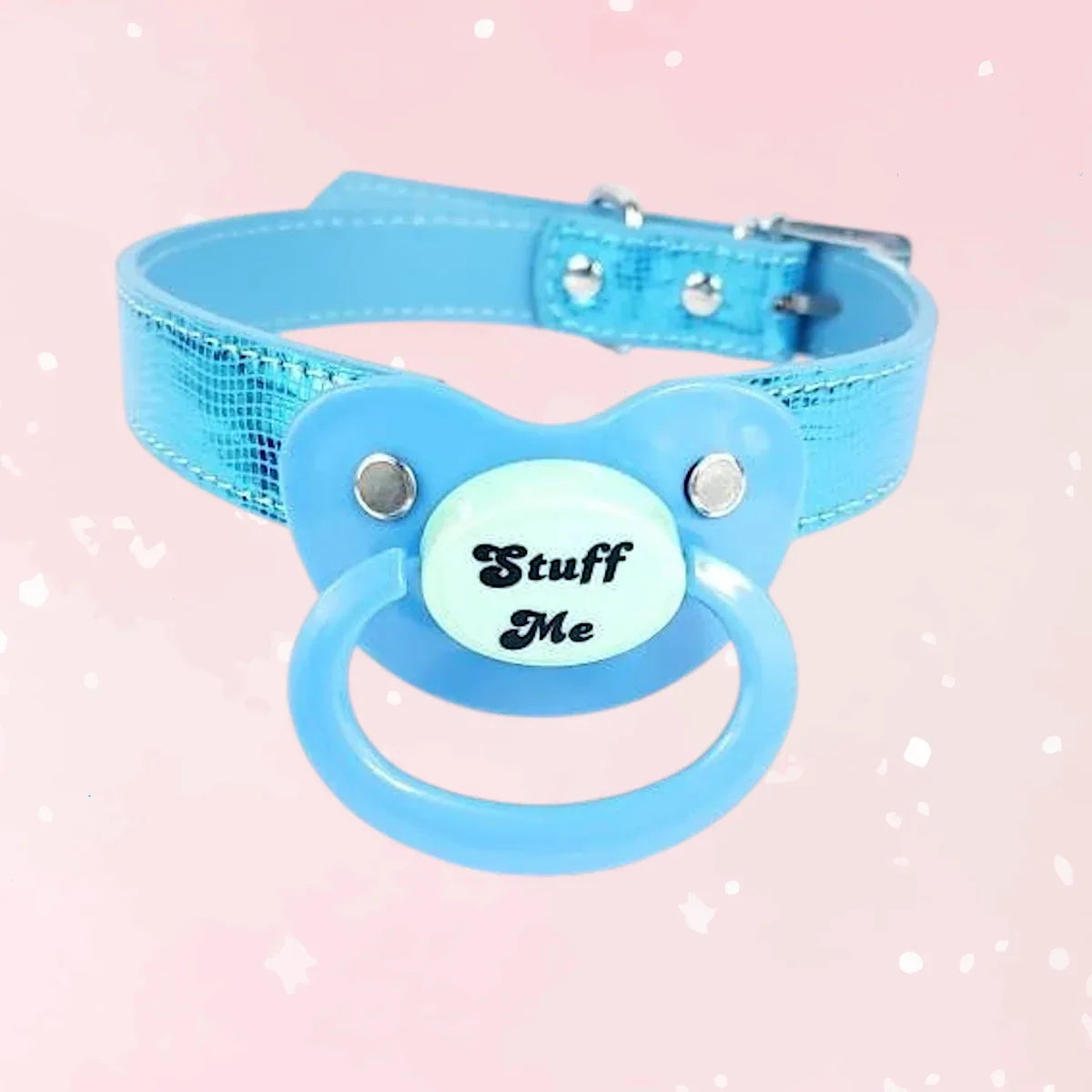 Stuff Me Blue Adult Pacifier Gag - Puppy's Aesthetics