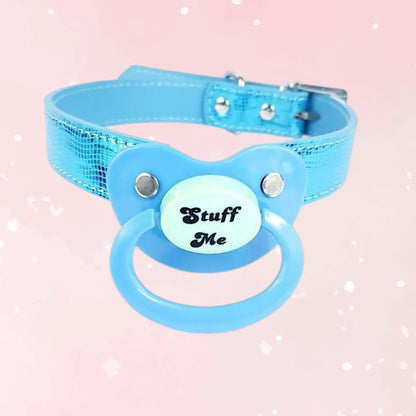 Stuff Me Blue Adult Pacifier Gag - Puppy's Aesthetics