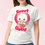Sweet Cherry Kitty Play Tee - Puppy's Aesthetics