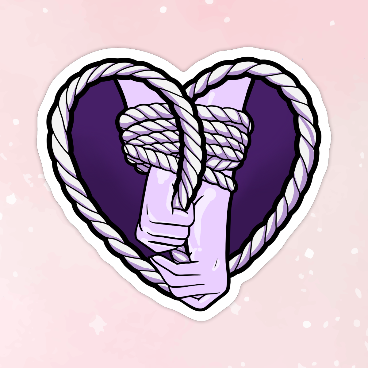 Heartbound Rope Bunny Vinyl Sticker
