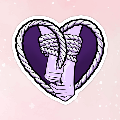 Heartbound Rope Bunny Vinyl Sticker