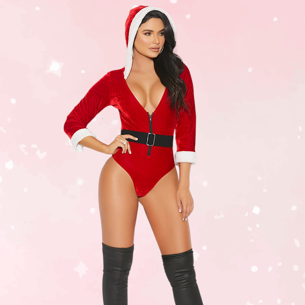 Santa’s Tease 2Pc Velvet Costume Set