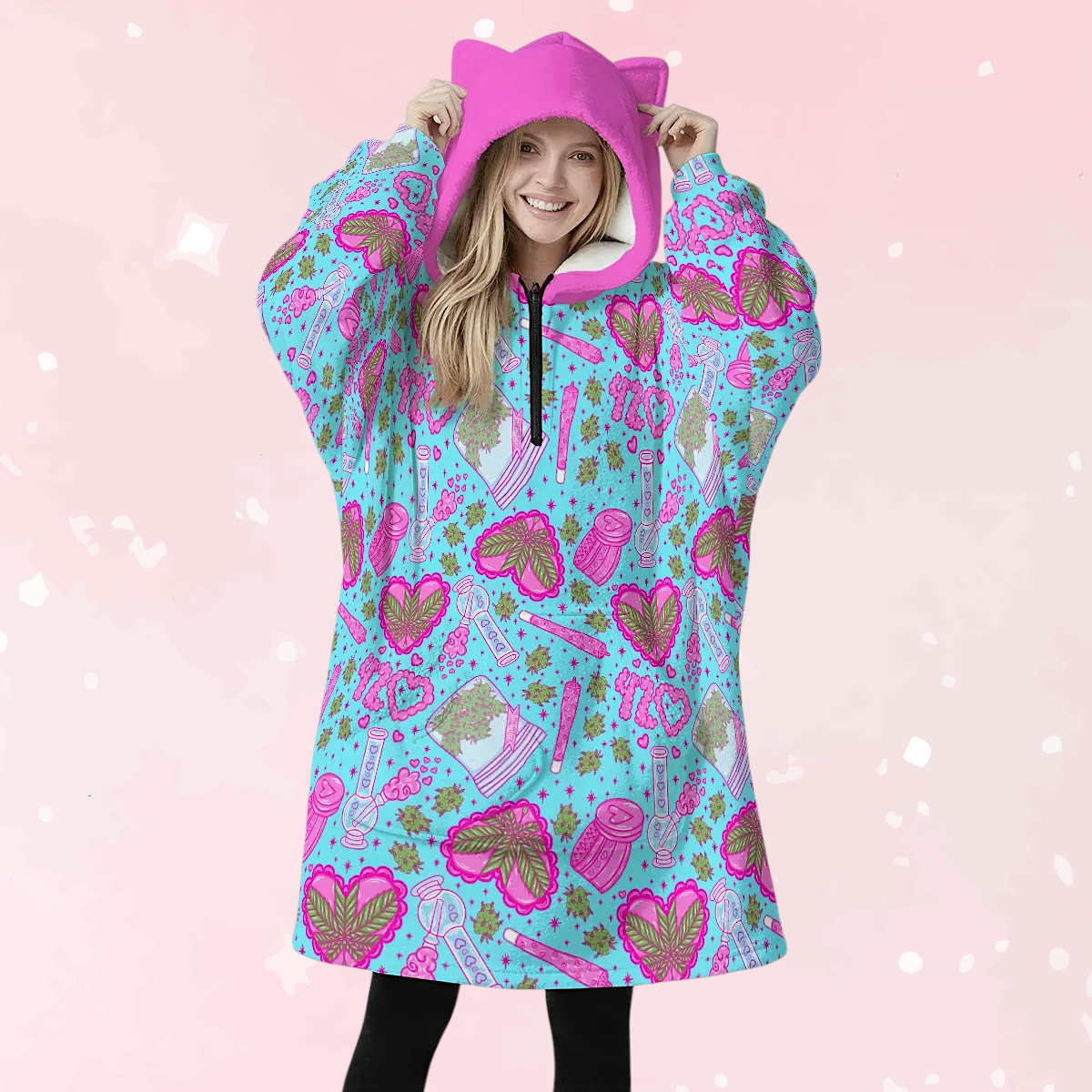 Blazed N’ Cozy Ear Hoodie Blanket