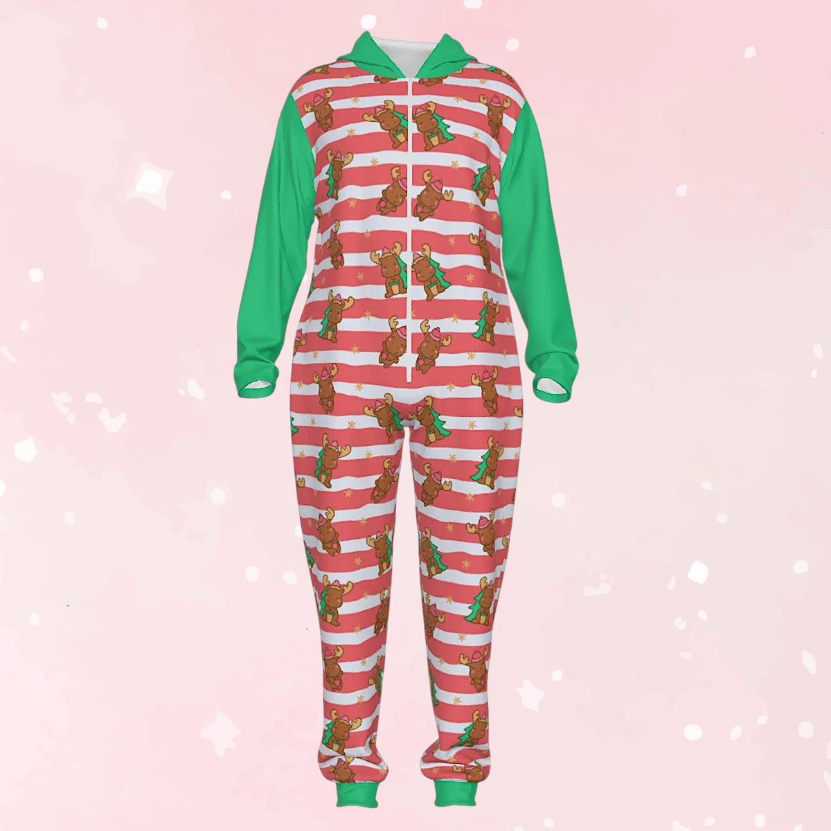 Merry Moose Hooded Pajamas