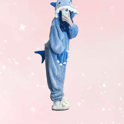 Adorable Sharkie Hooded Sleepwear