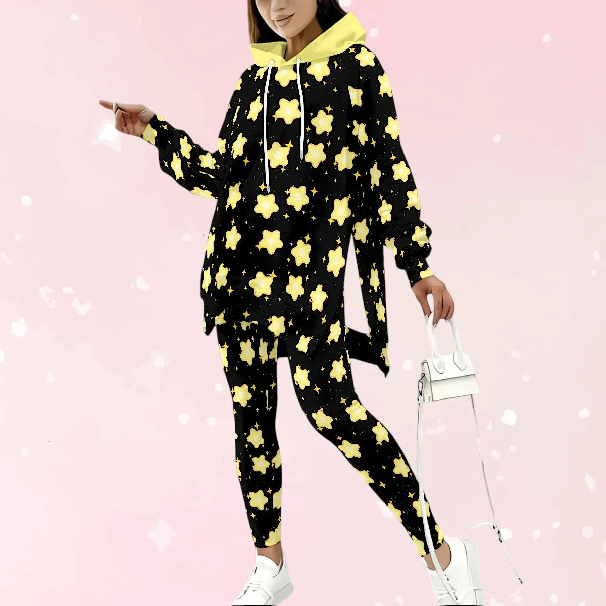 Starlit Snuggles Stretch Hoodie Set - Puppy's Aesthetics