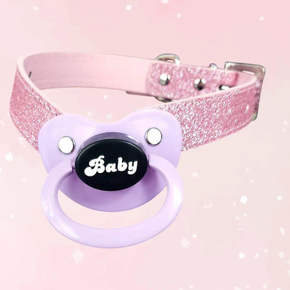 Baby Adult Glitter Pacifier Gag - Puppy's Aesthetics