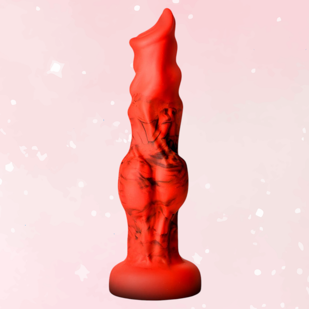 Fire Hound Silicone Dildo – Knotted Fantasy Pleasure