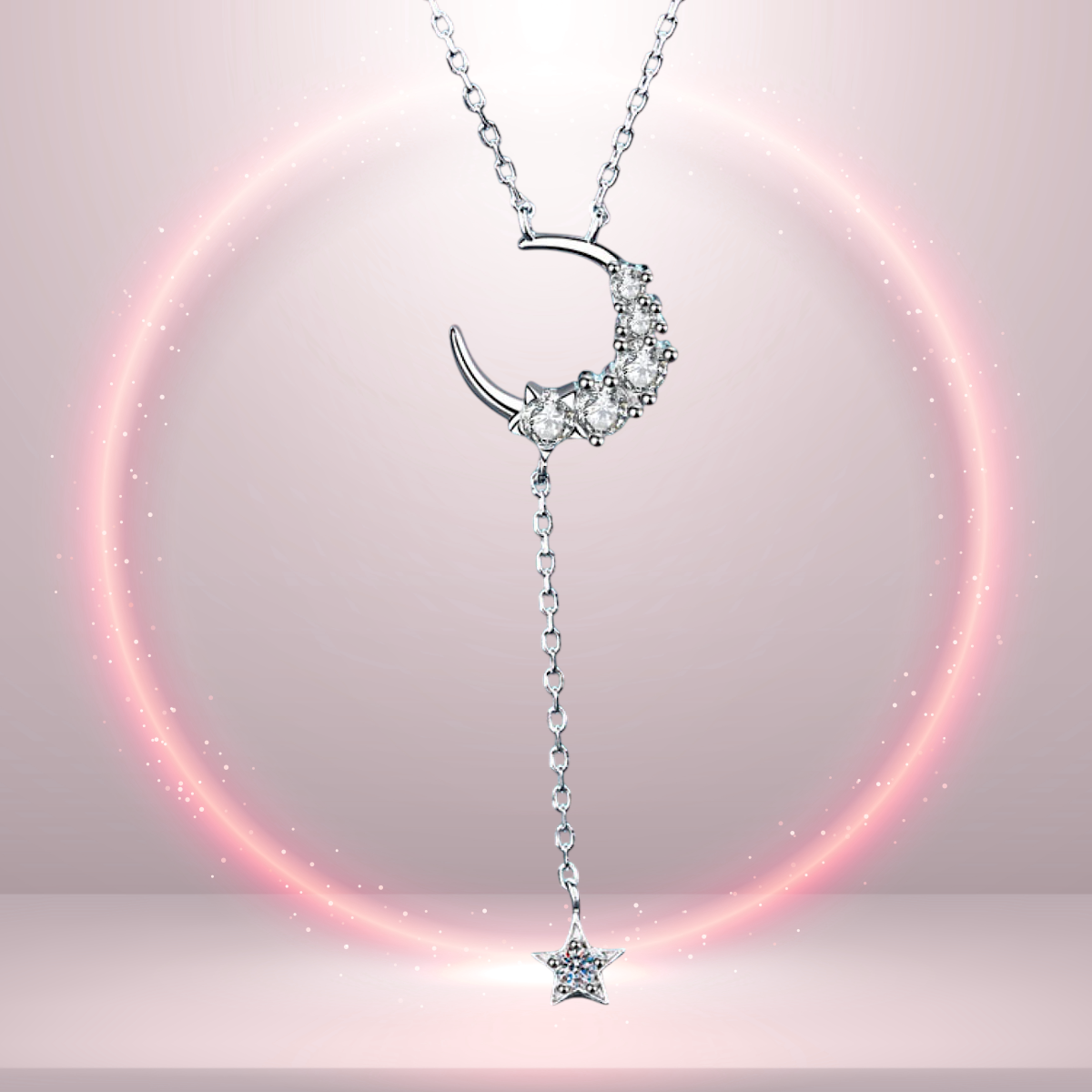 Star & Moon Day Collar – Sterling Silver