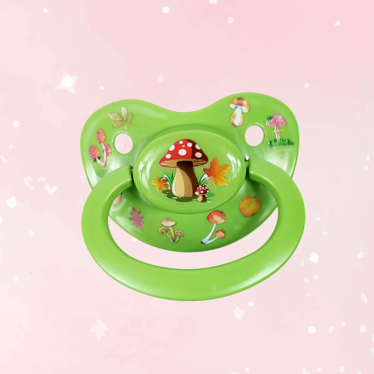 Deco Adult Pacifier - Mushrooms