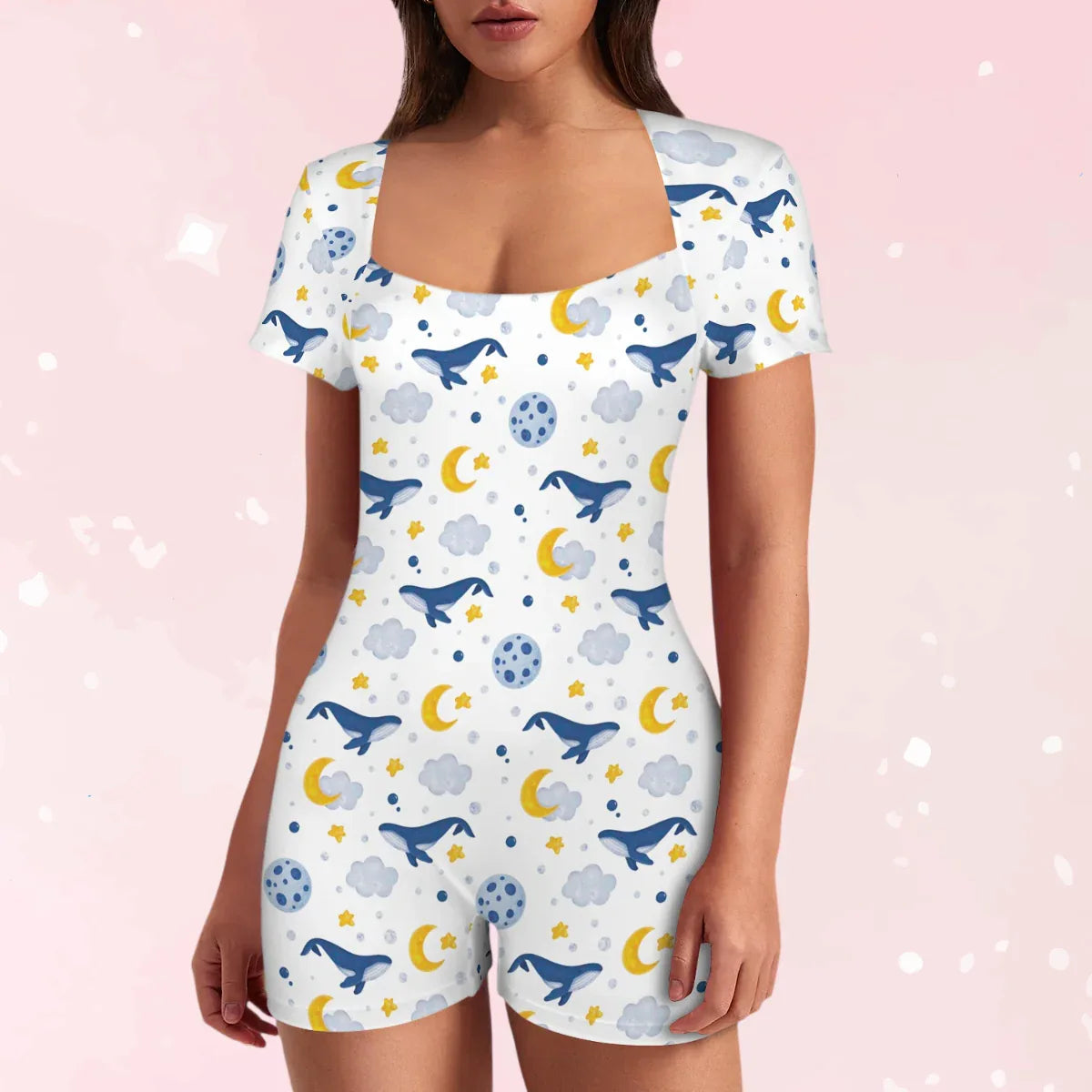 Sleepy Whale Dreams Play Romper - Puppy's Aesthetics
