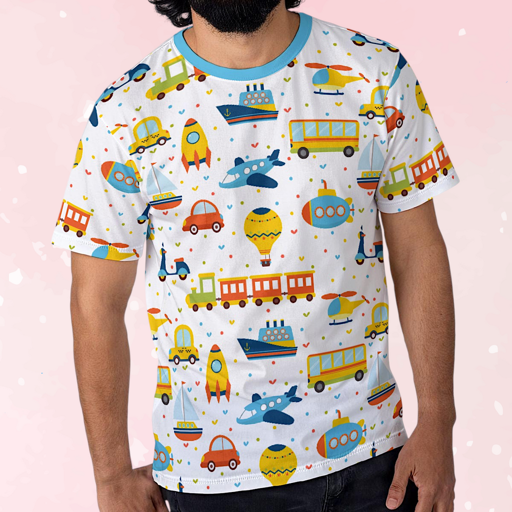 Playful Transport Cotton Tee